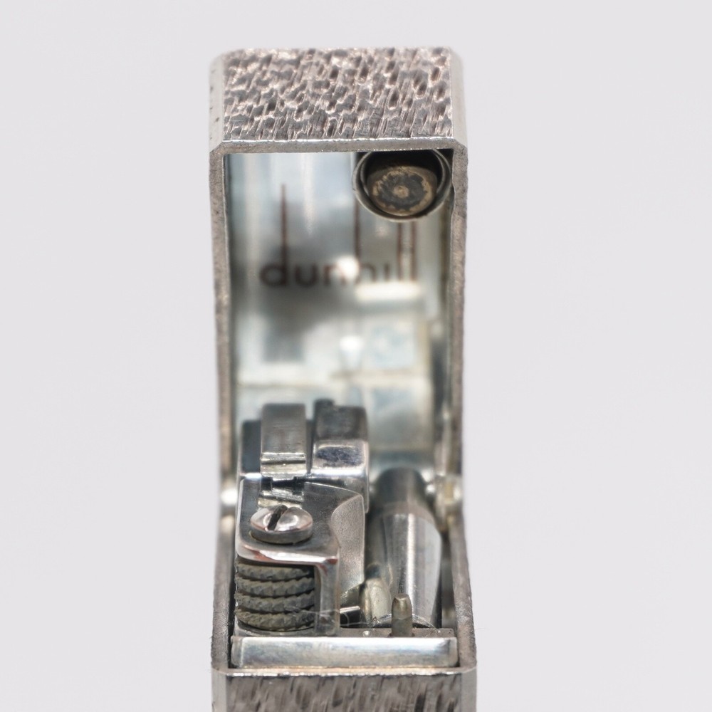 Dunhill Lighter Silver Sand Pattern-Ultrasonically Cleaned_Working