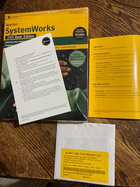 Norton Systemworks 2006 Basic Edition SEALED Disk Symantec Anti Virus Windows XP