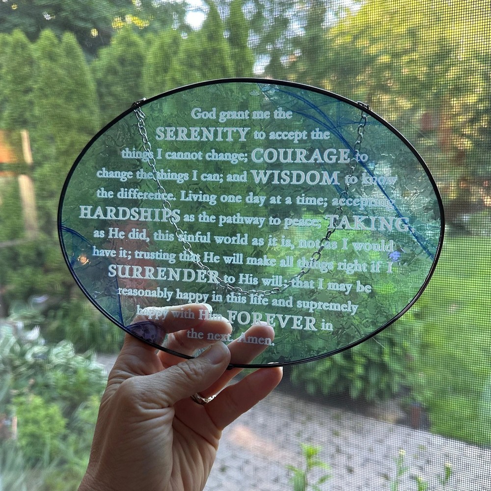 Serenity Prayer Suncatcher Recovery Gift
