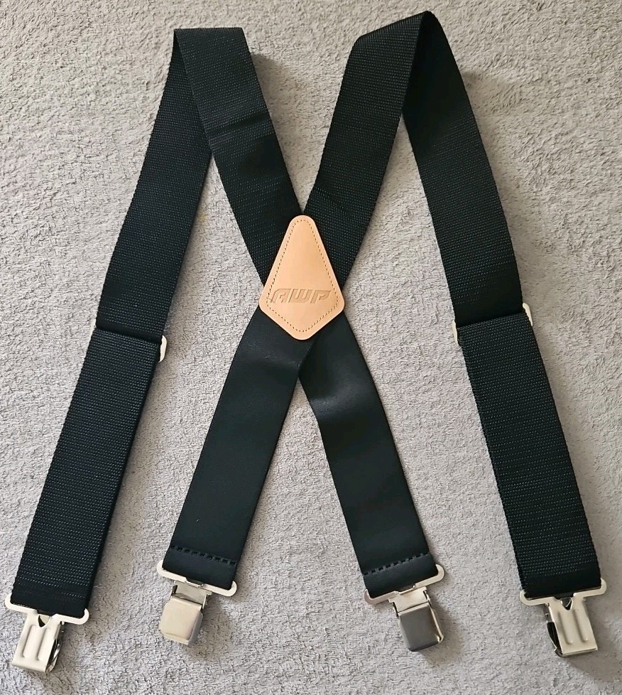 AWP Work Suspenders 2" Adjustable Webbing Black