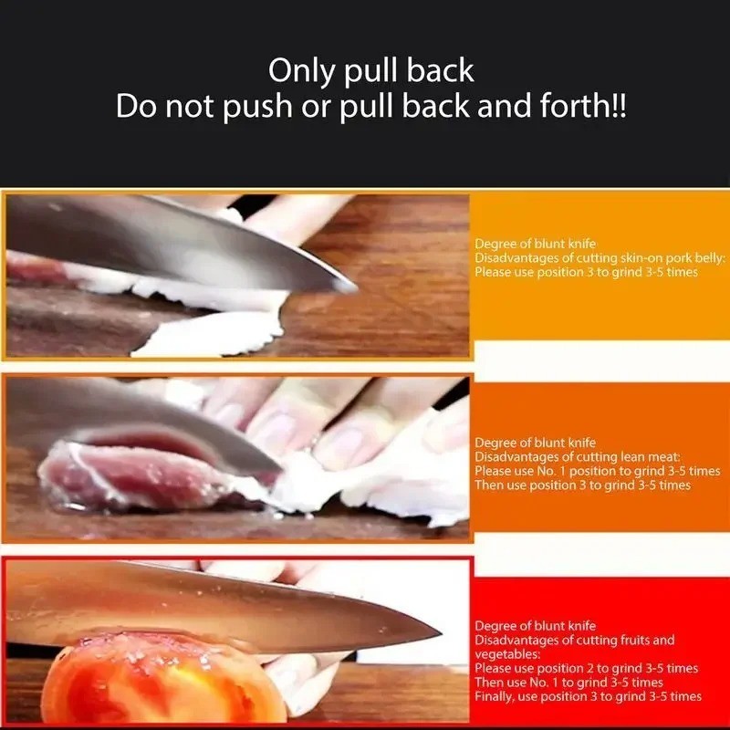 Kitchen 4 Segment Knife Sharpener Multifunctional Portable Non-slip Base Knife S