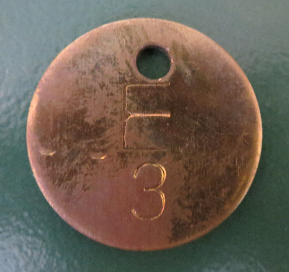 Colliery Pit Check Tally - marked E3