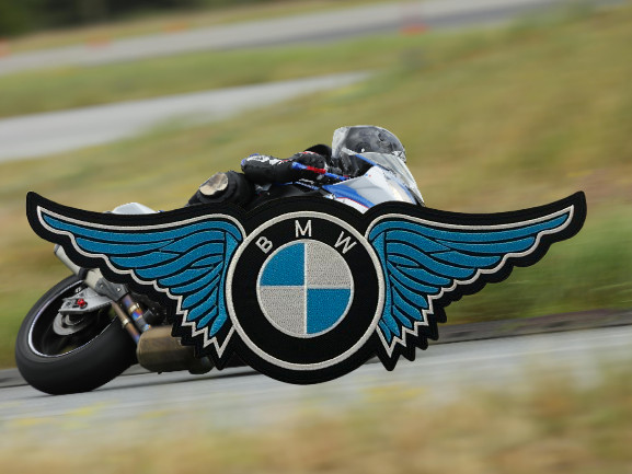 BMW Motorcycle Patch 11.5" Wide Sew or Iron On