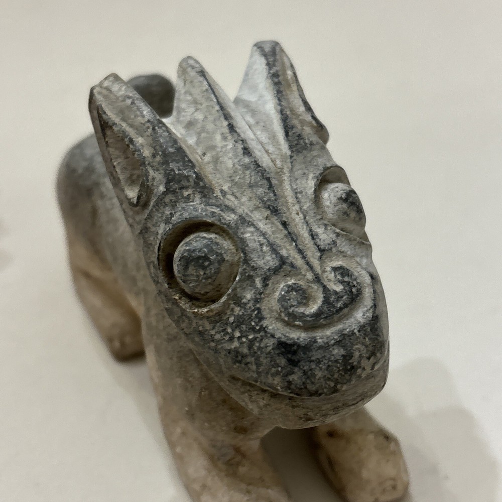 Large Ancient China Hand Carved Jade Rabbit Statue