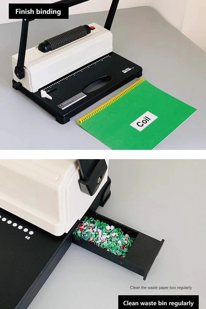 A4 Electric Single Coil Binding Machine Laptop Office Text Punch Binding Machine