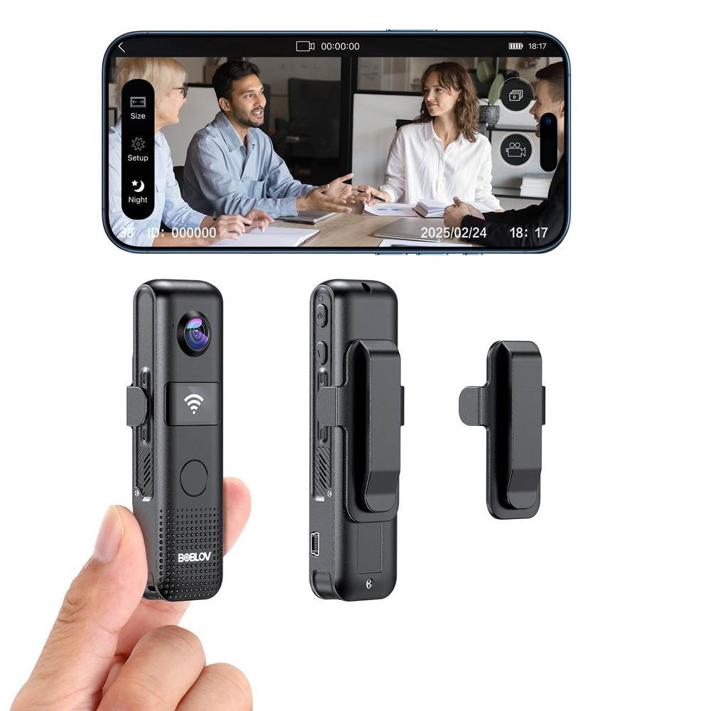 C18 64G WiFi Body Camera – Easy One-Touch Operation with Small OLED Display, ...