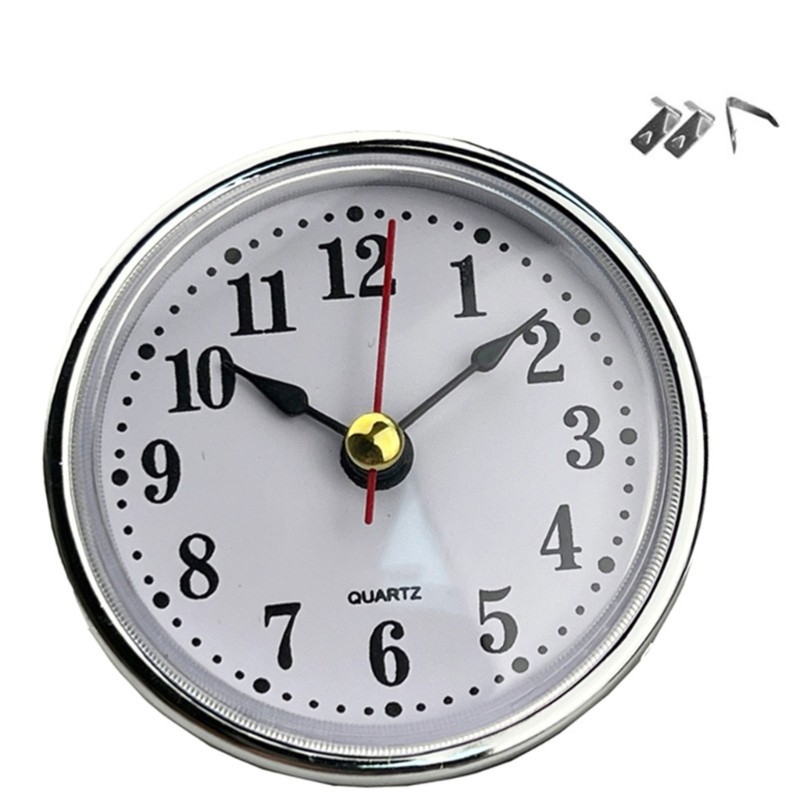 Easy to Read 65mm Mini Clock Insert with Black Arabic Option Numerals