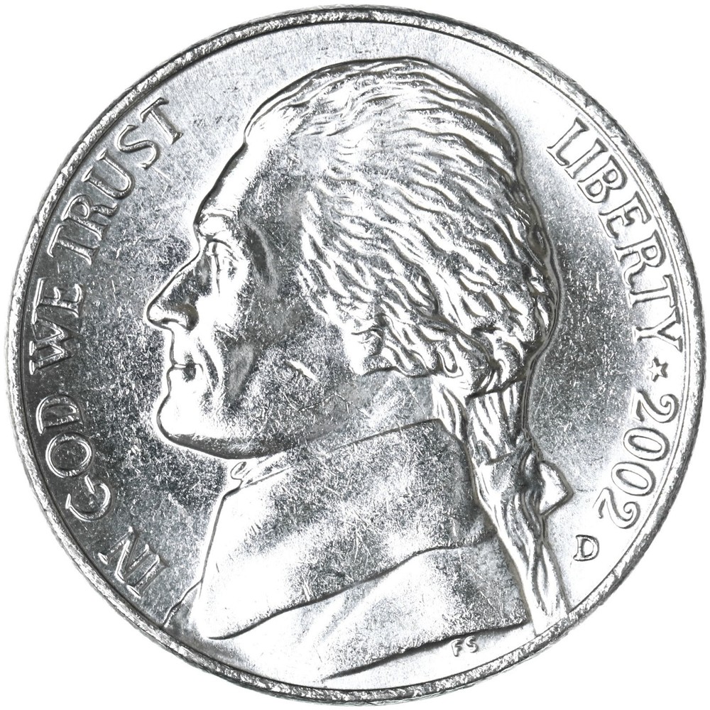 2002 D Jefferson Nickel BU Coin