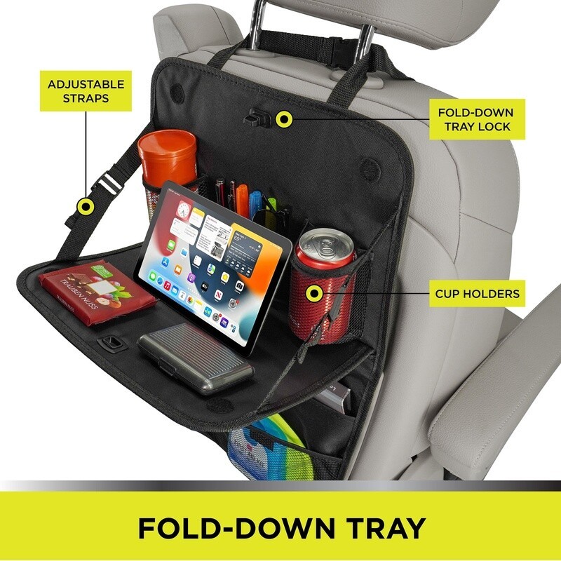 Multi-Pocket Car Backseat Organizer W/ Adjustable Desk Function Universal Fit US