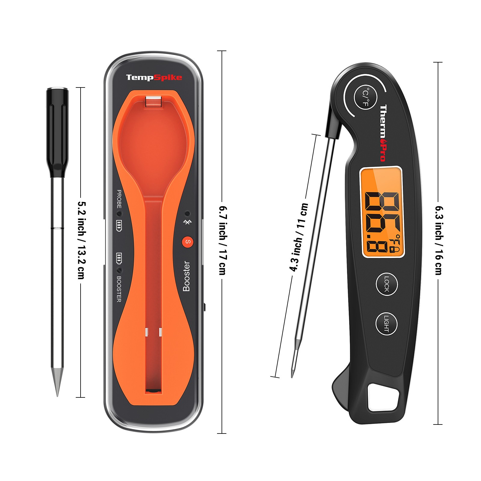 ThermoPro TP960 500ft Wireless Meat Thermometer + FREE Instant Read Thermometer