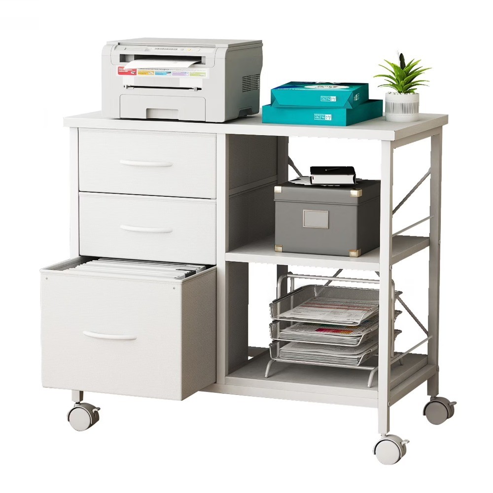 Fabric Lateral Filing Storage for A4/Letter Size, White