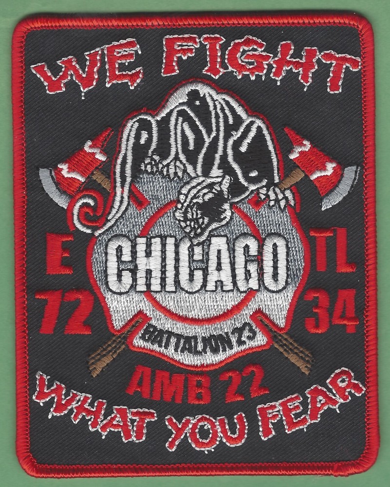 CHICAGO ENGINE 72 TOWER LADDER 34 FIRE COMPANY PATCH