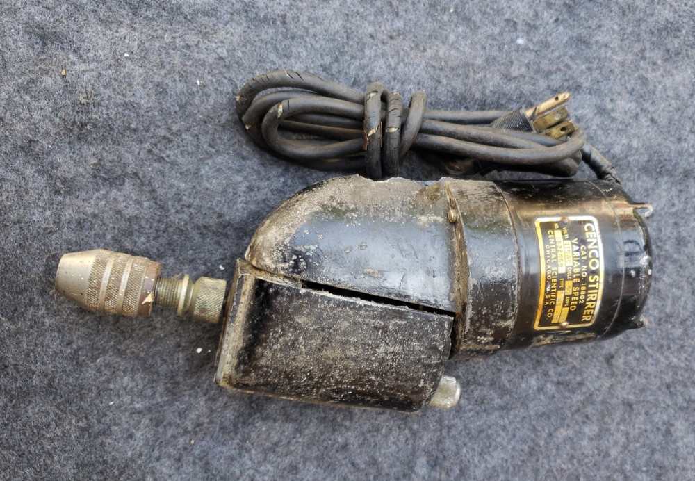 VINTAGE CENCO STIRRER CAT. NO. 18802 VARIABLE SPEED motor Tested working. (OSSD)