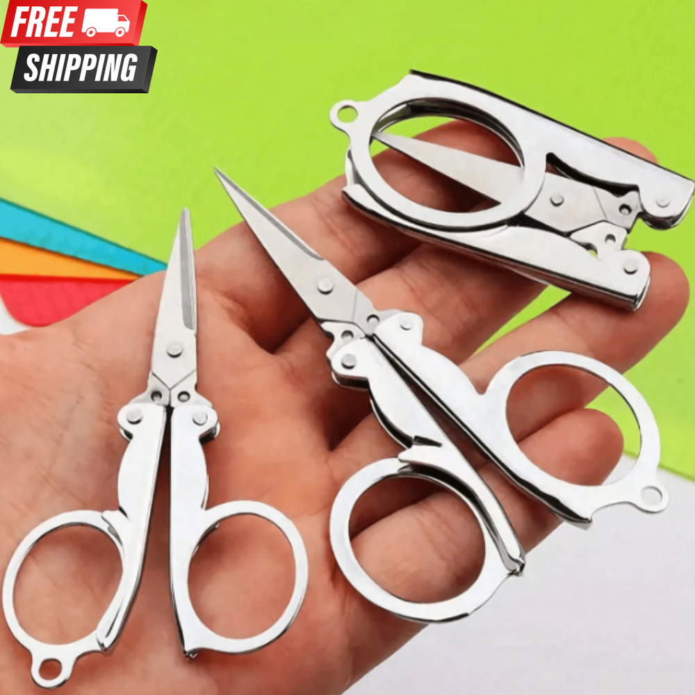 Folding Scissors Mini Handy Multi User Pocket Travel Small Cutter Crafts Tool US