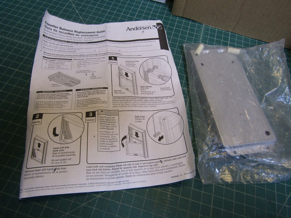 1 – Andersen Sash Balancer for Perma-Shield Narroline Window Counter Balancer BB