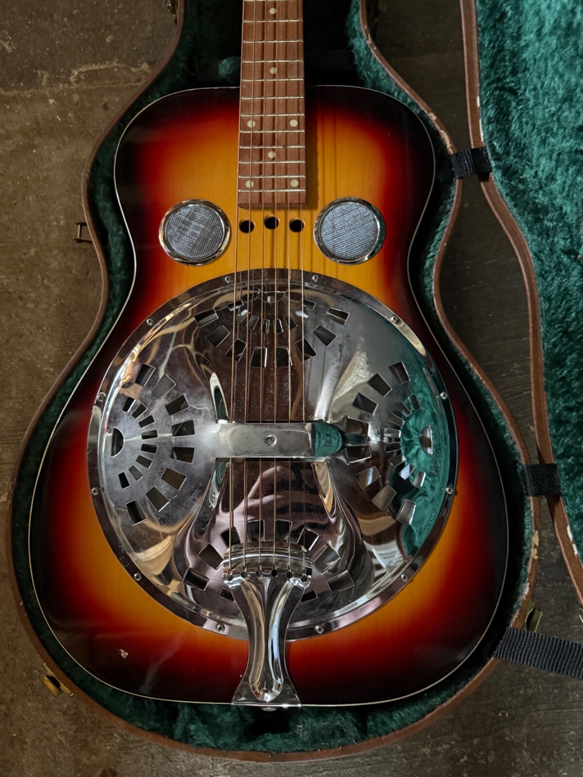 1975 Dobro D-60 square neck resonator guitar.