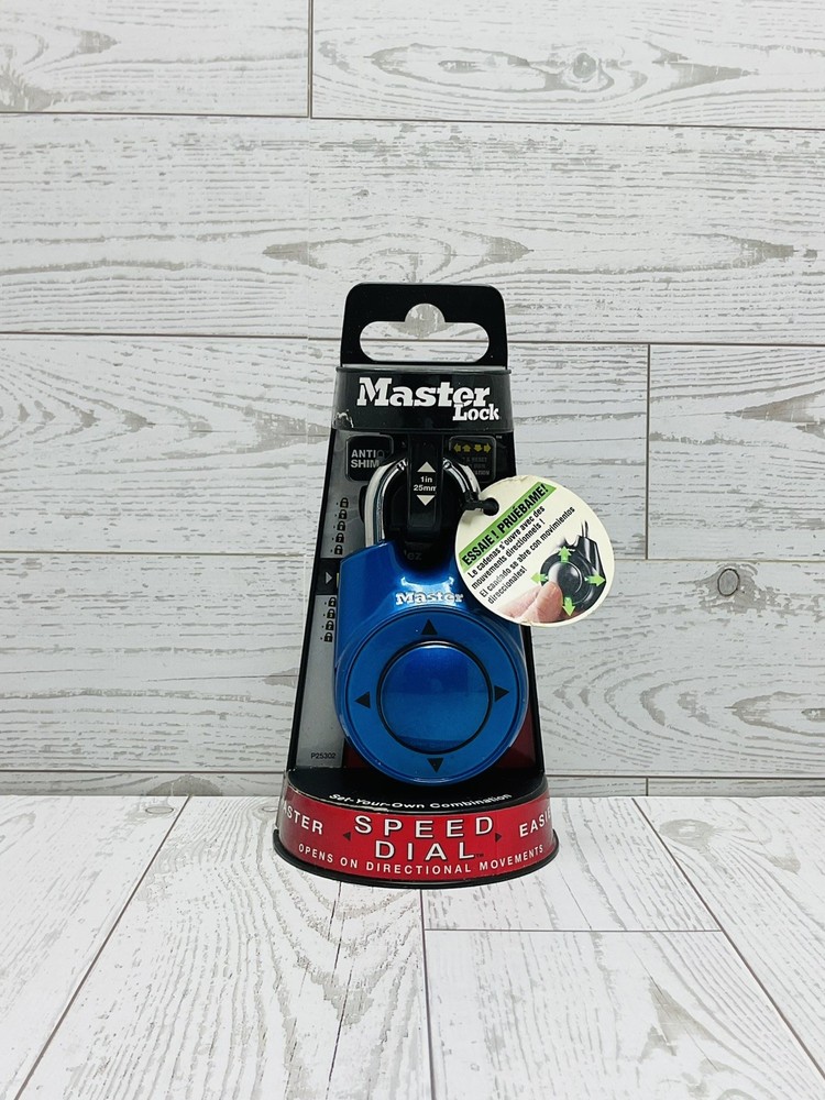 Master Lock 1500iD Speed Dial Directional Combination Padlock - BLUE