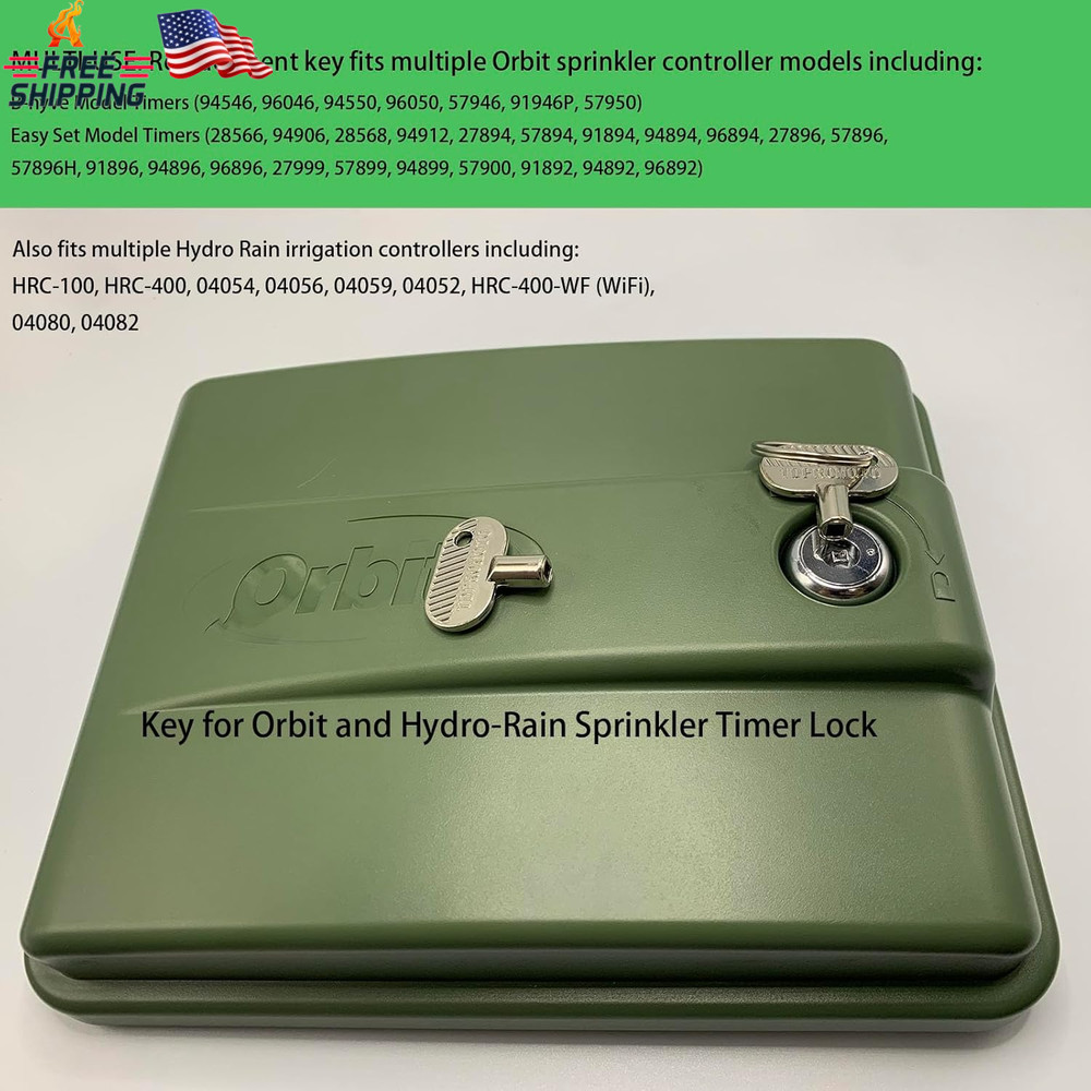 Sprinkler Controller Door Key Sprinkler Timer Lock Key for Orbit and Hydro-Rain,