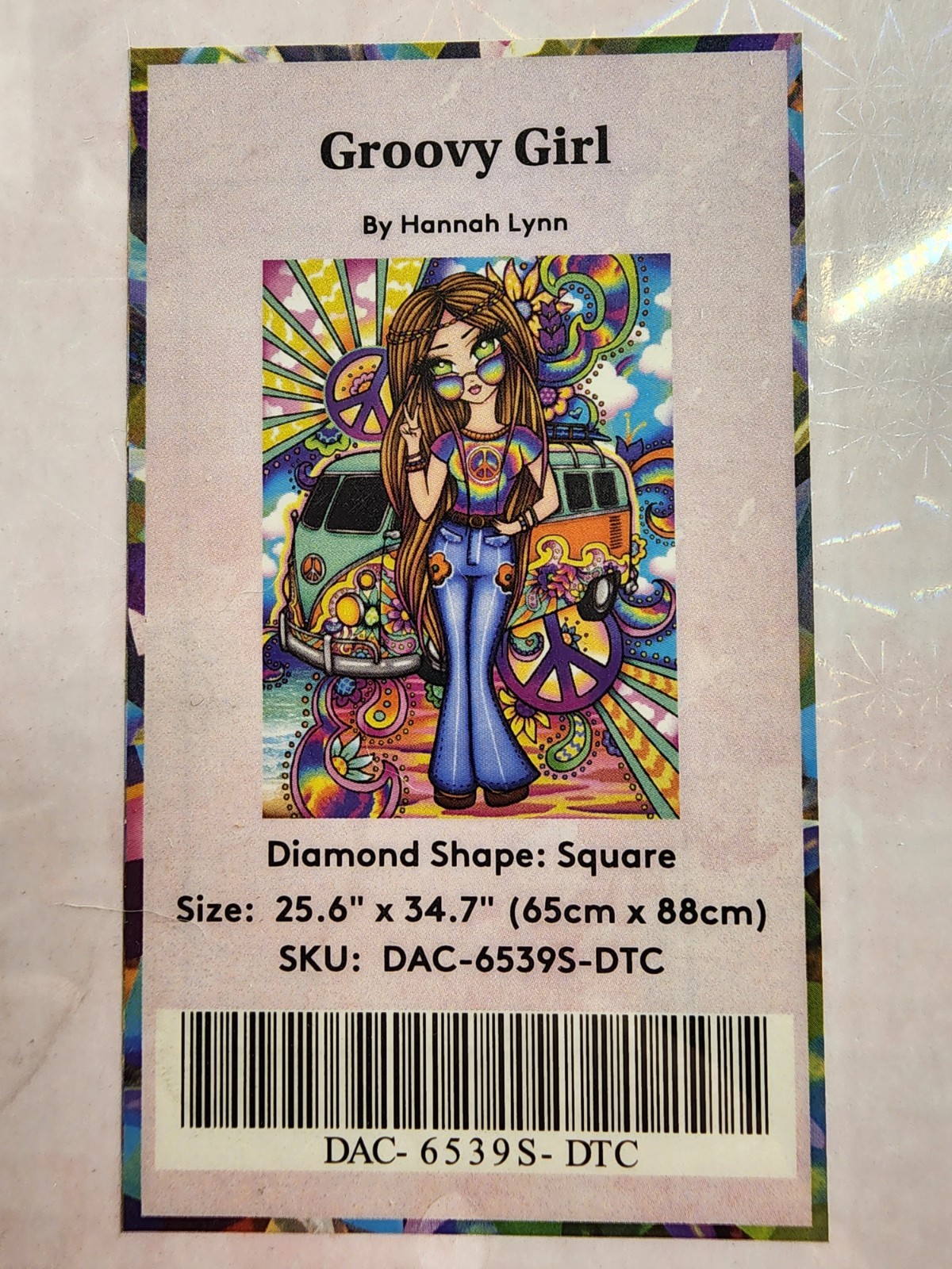 Sealed Discontinued DAC Groovy Girl Hannah Lynn Square Diamond Painting Kit NIB