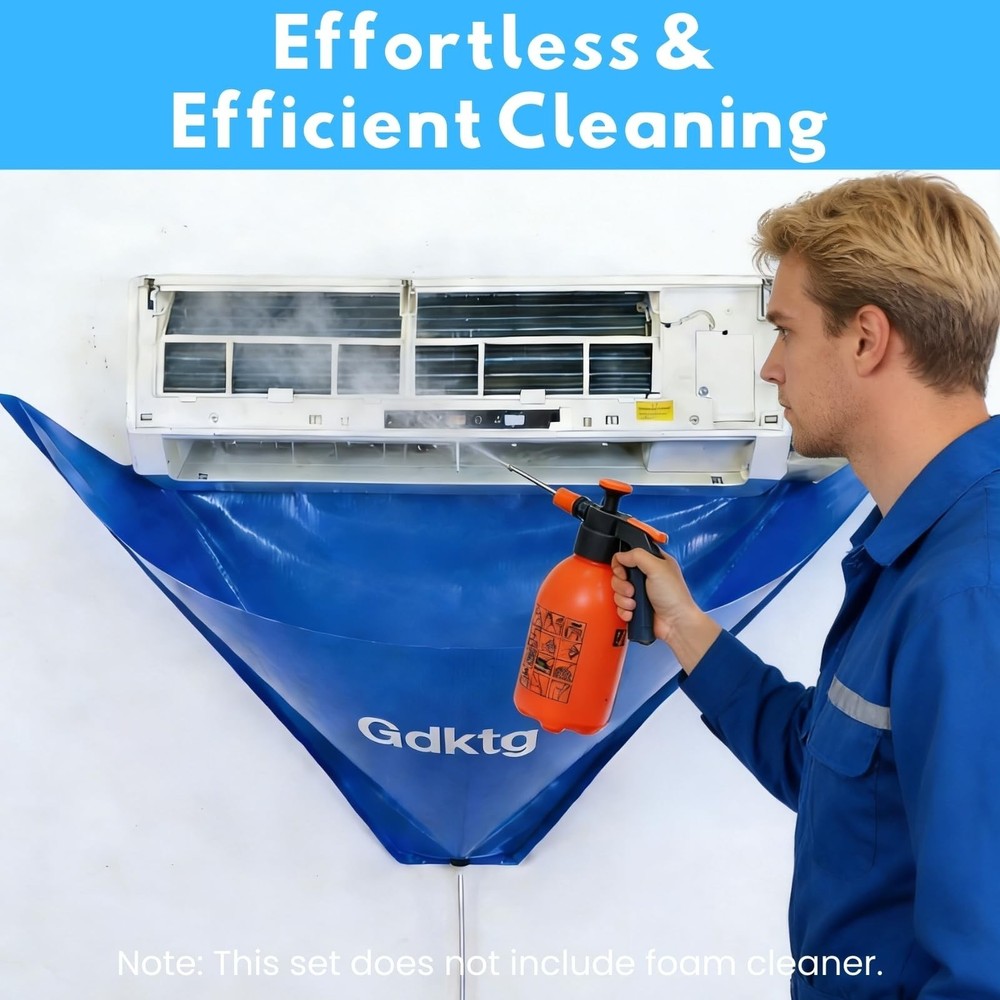 Mini Split Cleaning Kit Bag, 10Pcs Ac Cleaning Kit, Reusable Air Conditioner ...