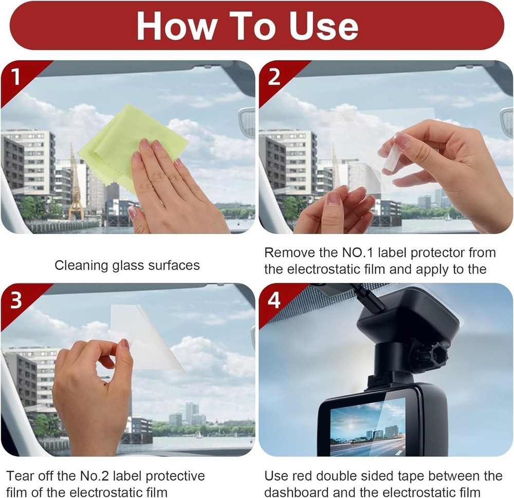 Electrostatic Sticker Mounting Dash Cam 20 Pcs Double-sided Adhesive Pad Electro