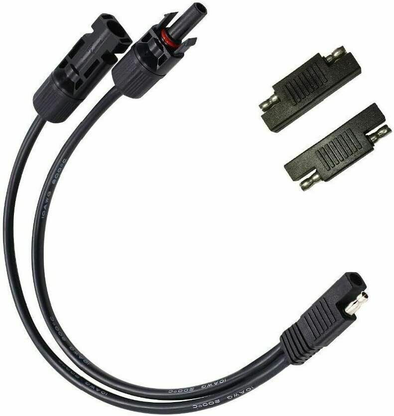 Solar Panel Cables to SAE Connectors Adapter 10AWG PV Cable Wire for RV Caravan