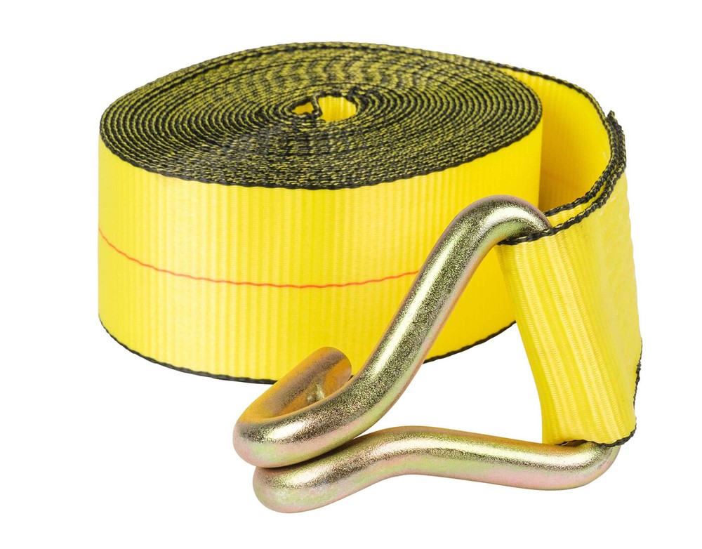 (4 Pack) 3" x 30' Winch Straps w/wire hook, WLL 5000 Flatbed Tie Down Strap