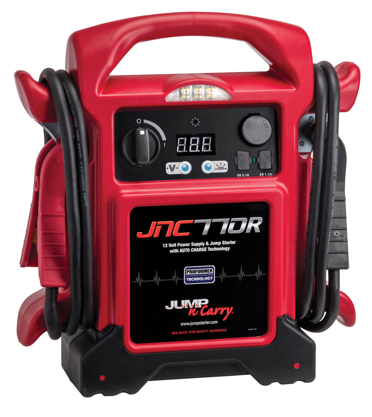 Jump N Carry JNC770R 1700 Peak Amps 12 Volt Jump Starter and Power Supply