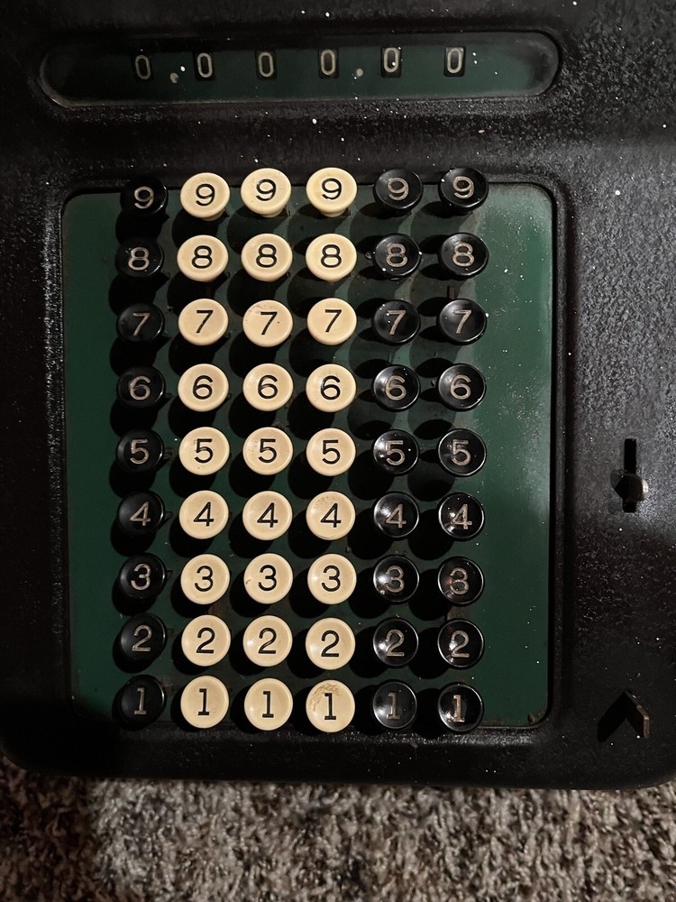 Vintage Allen Wales Desk Model Adding Machine.