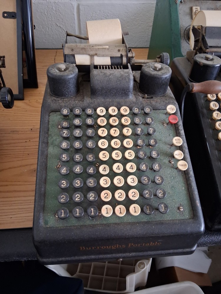 Burrough's Portable Adding Machine Not Working Condition
