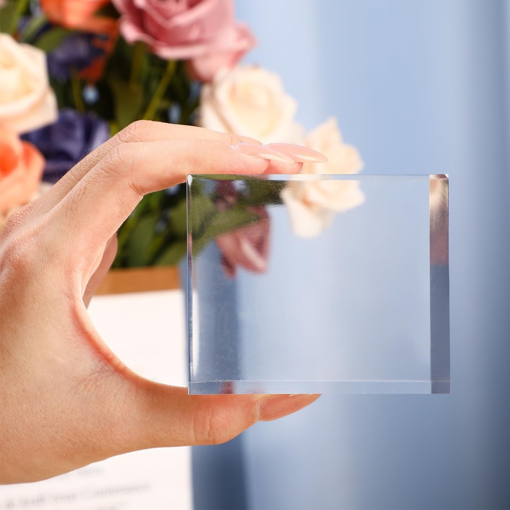 Geelin Acrylic Risers Stand Display Block Decor Riser 3 Size Decor Clear Poli...