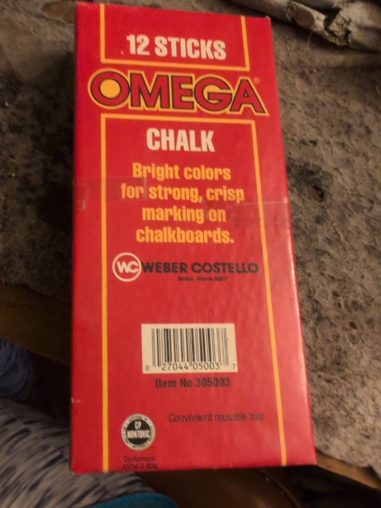 Omega Chalk 12 Sticks Multicolored