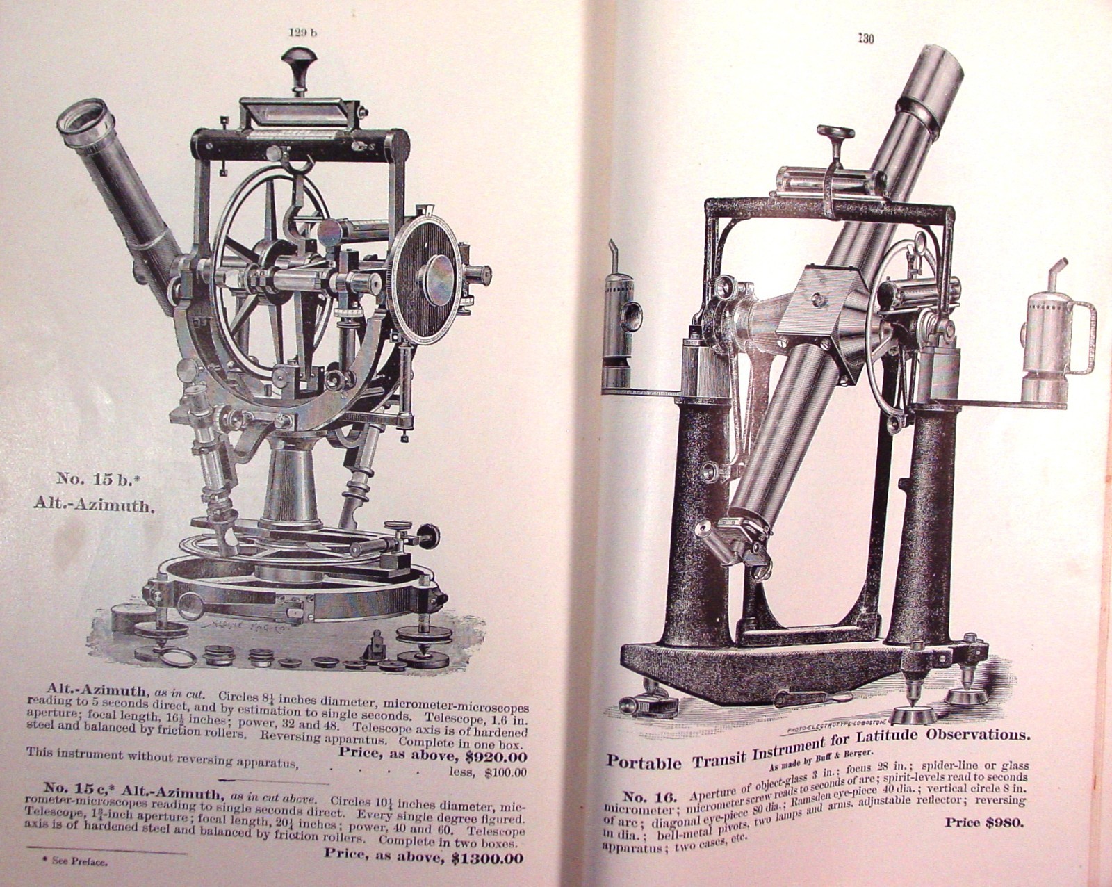 1892 Buff Berger Surveying Insts. Catalog