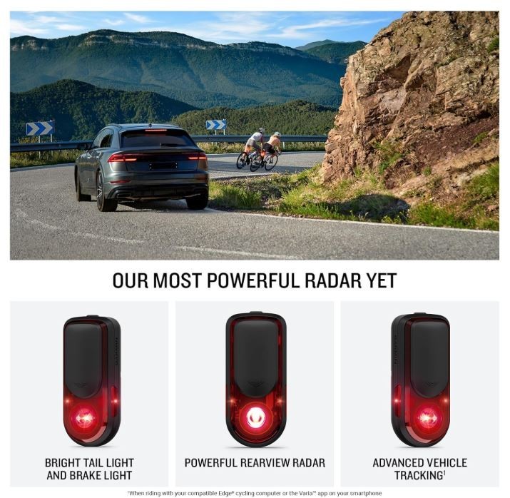 Garmin Varia RearVue 820 Advanced Rearview Radar & Tail Light for Cyclists