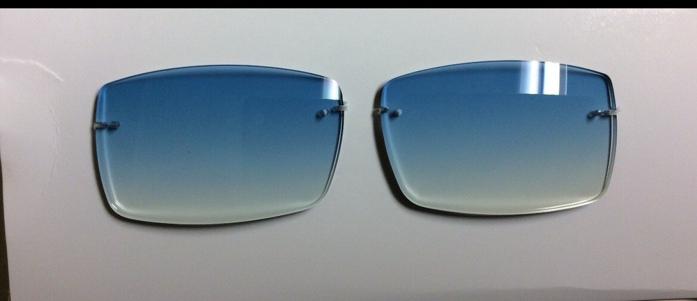 Replacement Lense For Cartier Frames Rectangle. Gradient Blue 30% Tint. No Logo