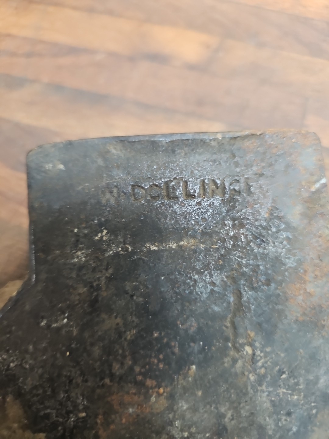 R22- Antique W. Dellinger Hand Forge Broad Axe - LANCASTER PA 1860s - 6 lb 8 oz