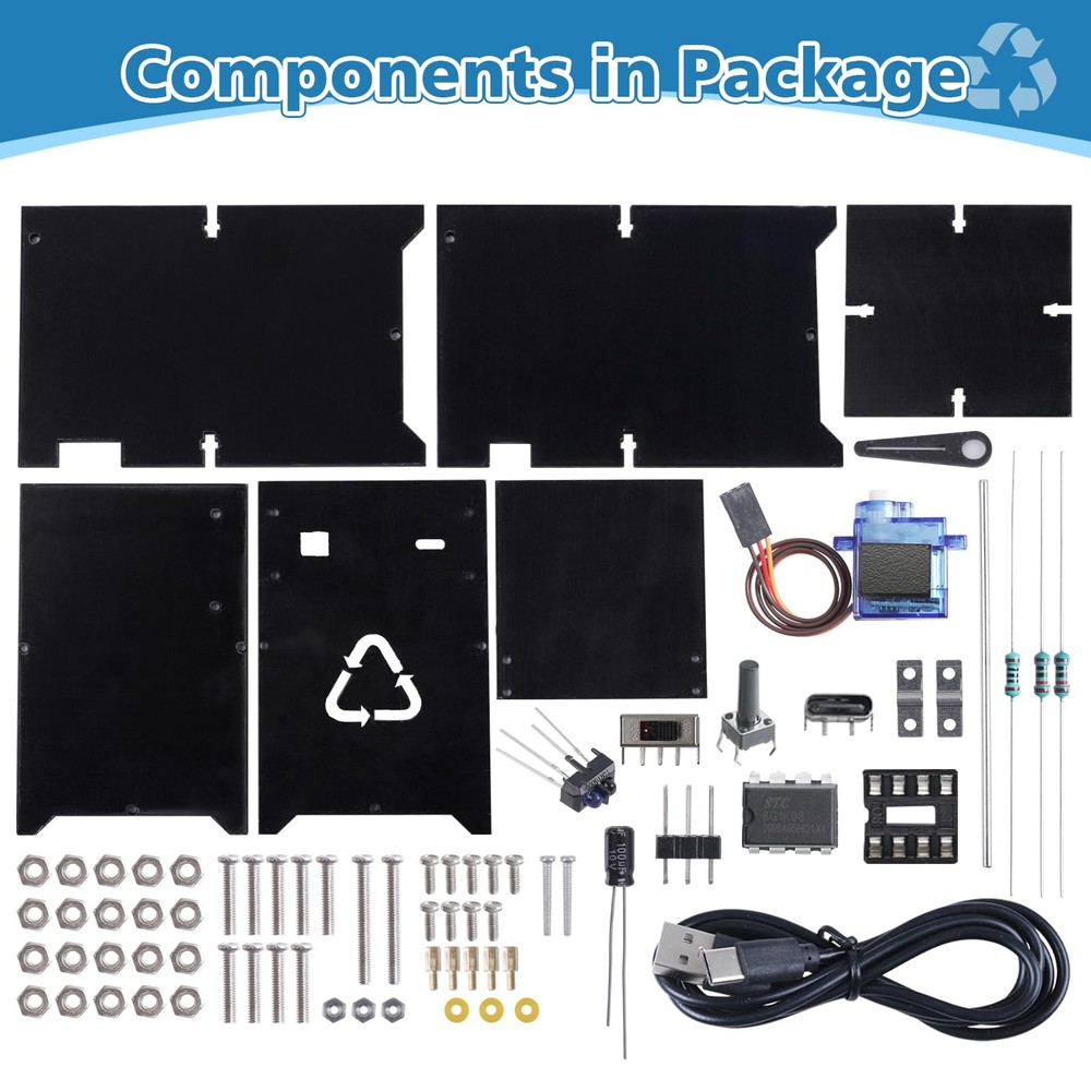 ICSTATION DIY Trash Can Simulation Soldering Practice Kit Through Hole, Learn...