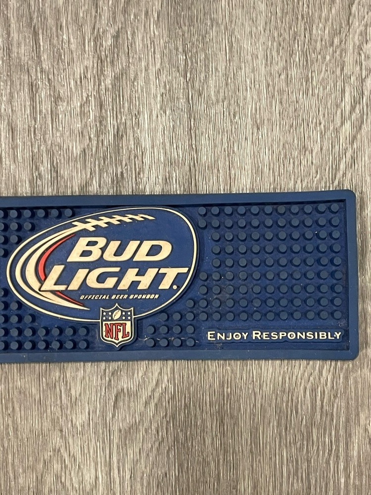 Bud Light NFL Rubber Bar Mat - Pre Owned