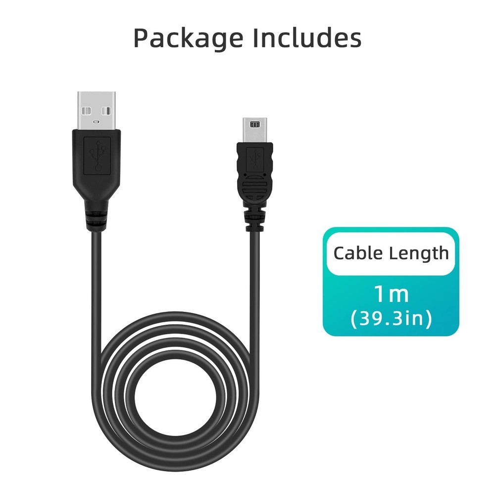 Reliable Mini USB Charger for PS3 Controllers - 2 Pack, High-Speed Data Sync