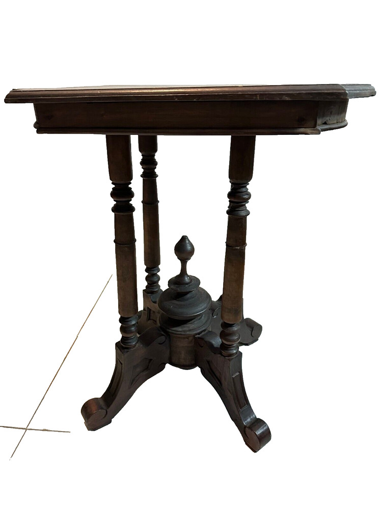 Antique French Mahogany Solid Wooden Side Table