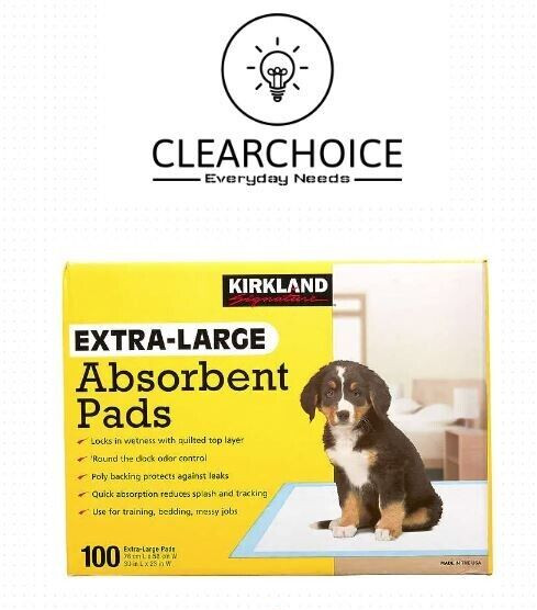 Kirkland Signaturee Extra-Large Absorbent Pads - 30 in L X 23 in W - 100-count