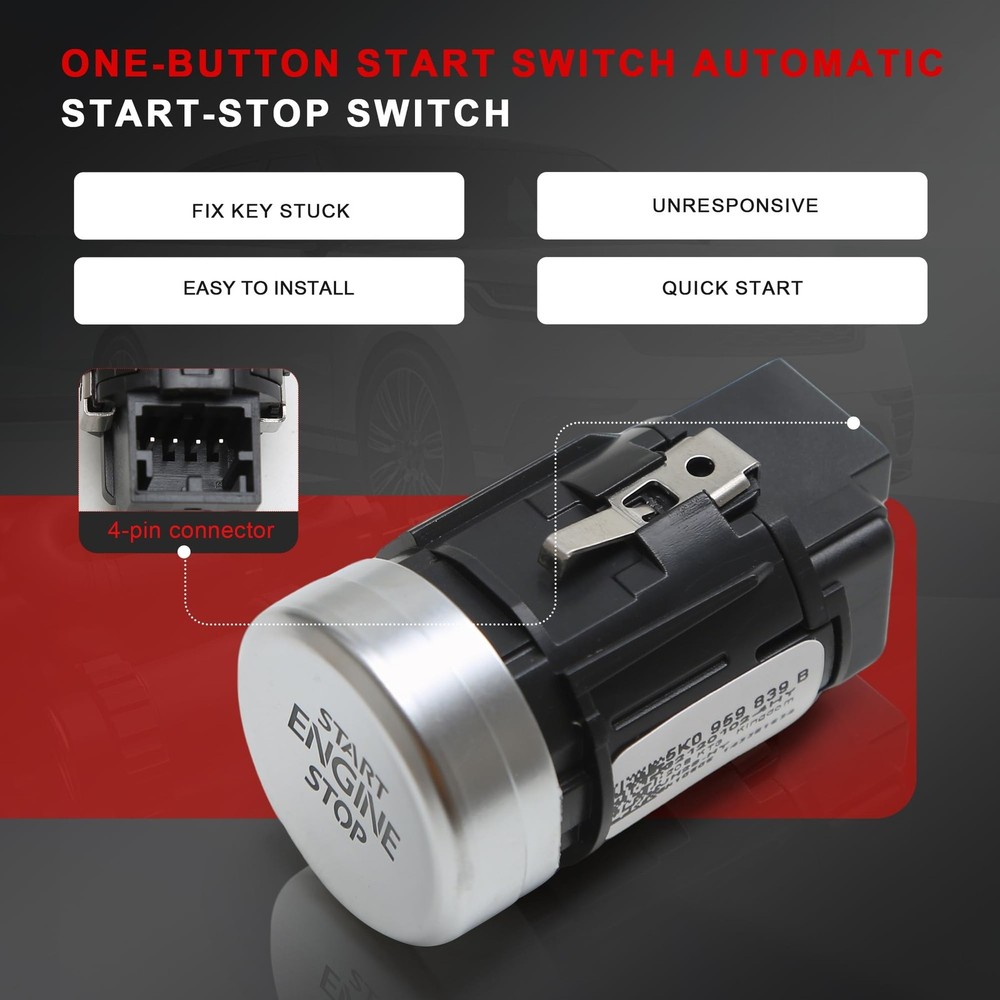 5K0959839 Start Stop Switch Button STD Replacement for 2010-2016 VW Eos Golf ...