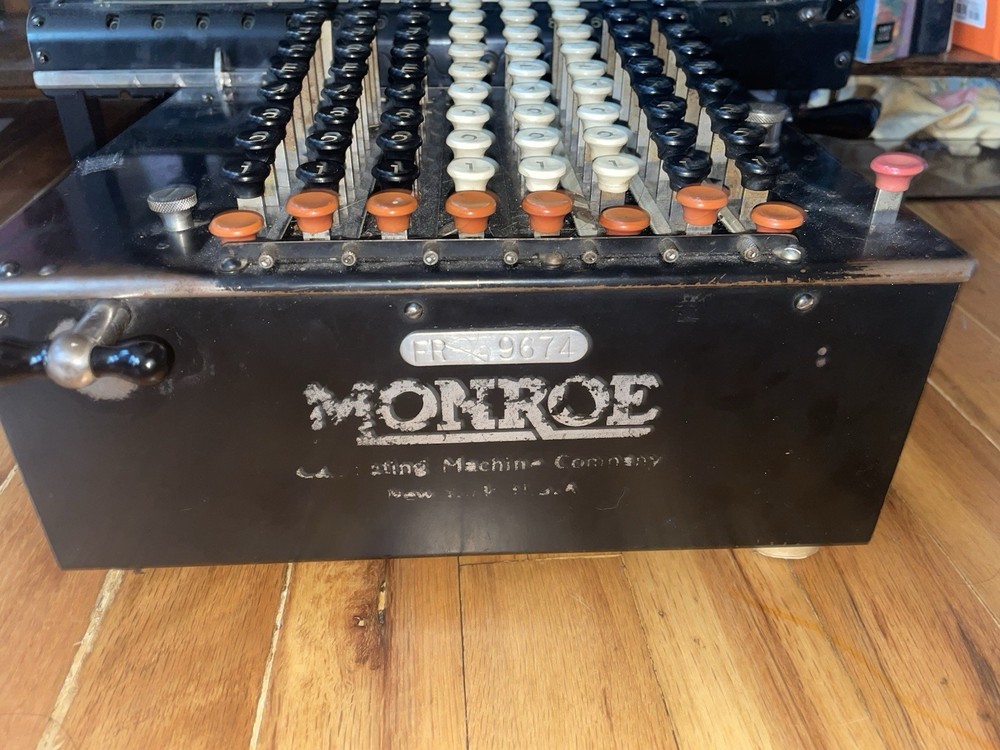 Monroe Calculating Machine Company Antique Mechanical Adding Machine E-9677