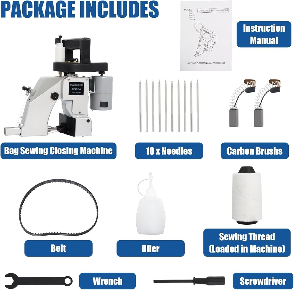 Professional Bag Sewing Machine - Efficient Cordless Stitcher for Agriculture