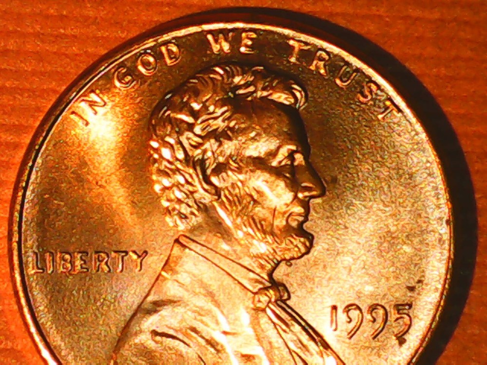 1995 Penny Die Chips Obverse, "BIE" error.