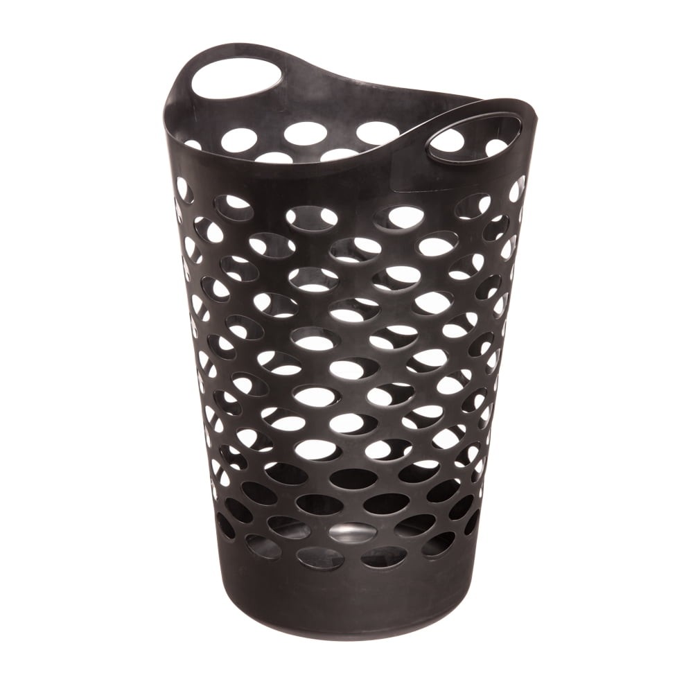 (2 pack) Mainstays Flex Carrying Handles Laundry Hamper, Black
