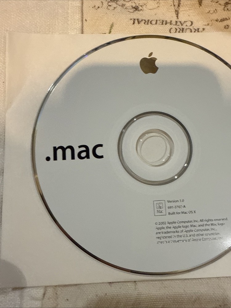 2002 Macintosh Mac .Mac Software Installation CD Version 1.0 Built For OS X