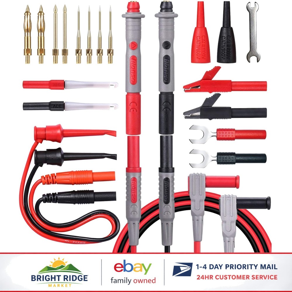 Professional Multimeter  Leads Set with Replaceable Probes and Accessories