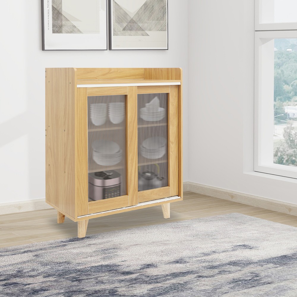 Sideboard Rectangular Kitchen Storage Organizer Floor Standing Storage Cabinet