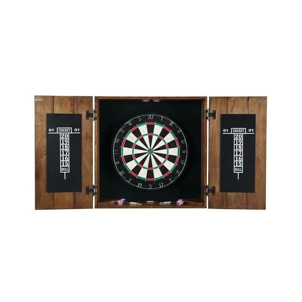 Drifter Solid Wood Dartboard & Cabinet Set